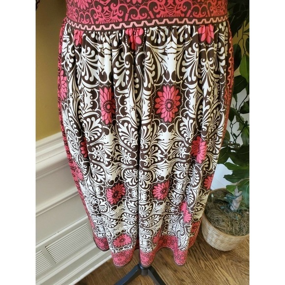 ND New Directions Floral Print V Neck Dress 4 - Picture 3 of 11